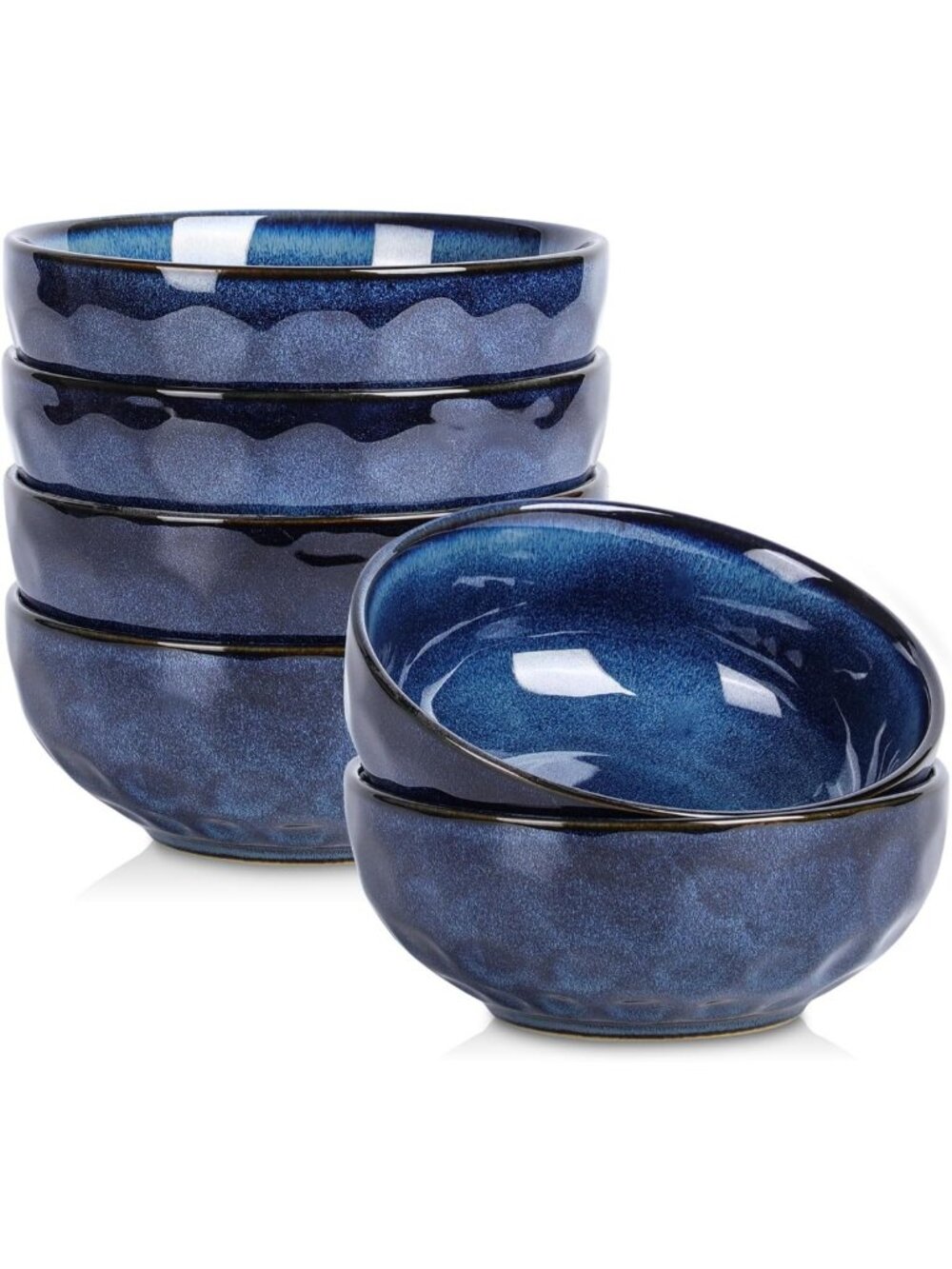 Optimized Title: "Set of 6 Ceramic Salad Bowls - 26 oz Porcelain Soup & Dessert